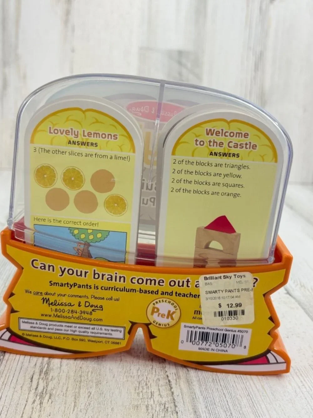 Melissa And Doug Smarty Pants Preschool Brain Building Educational Cards